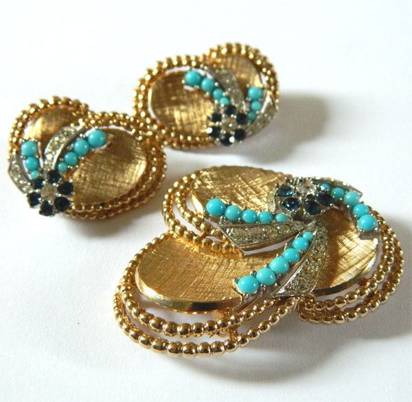 Boucher brooch and earring set