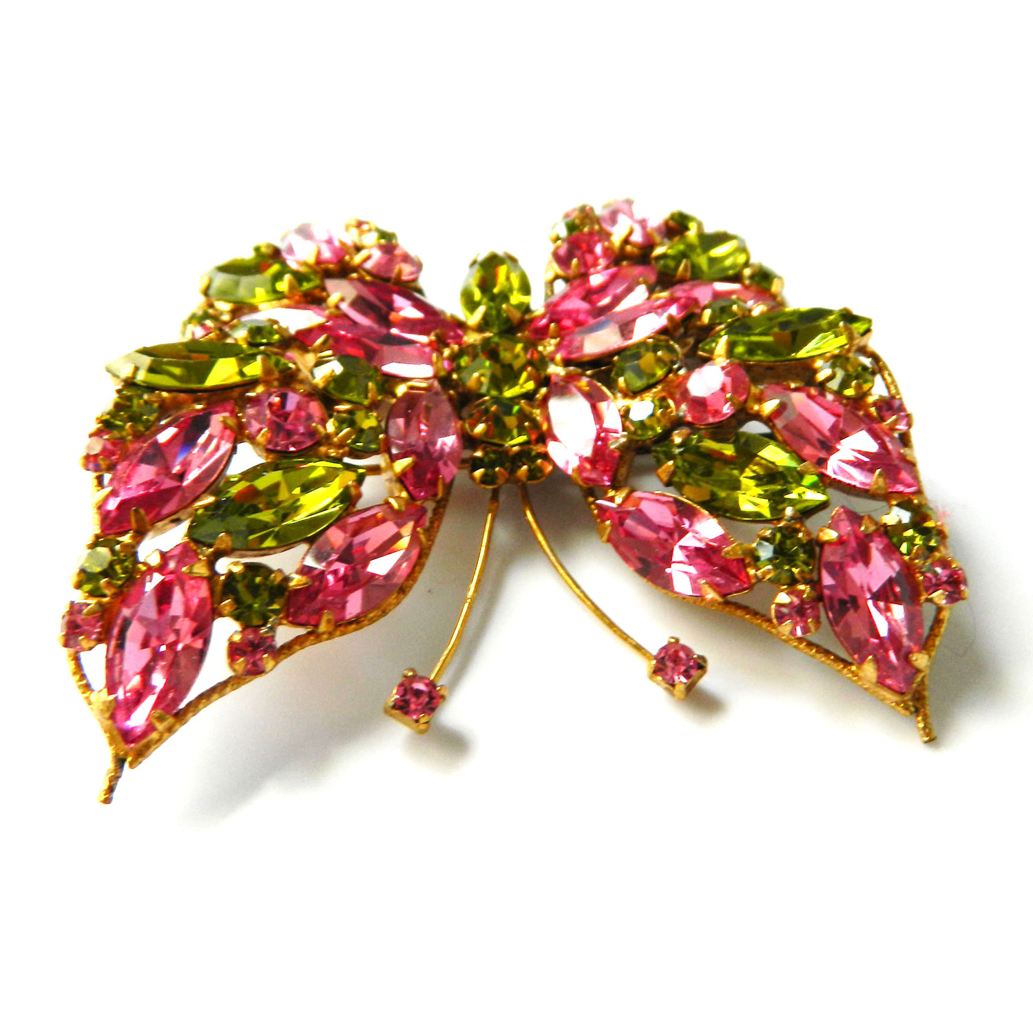 rhinestone butterfly brooch