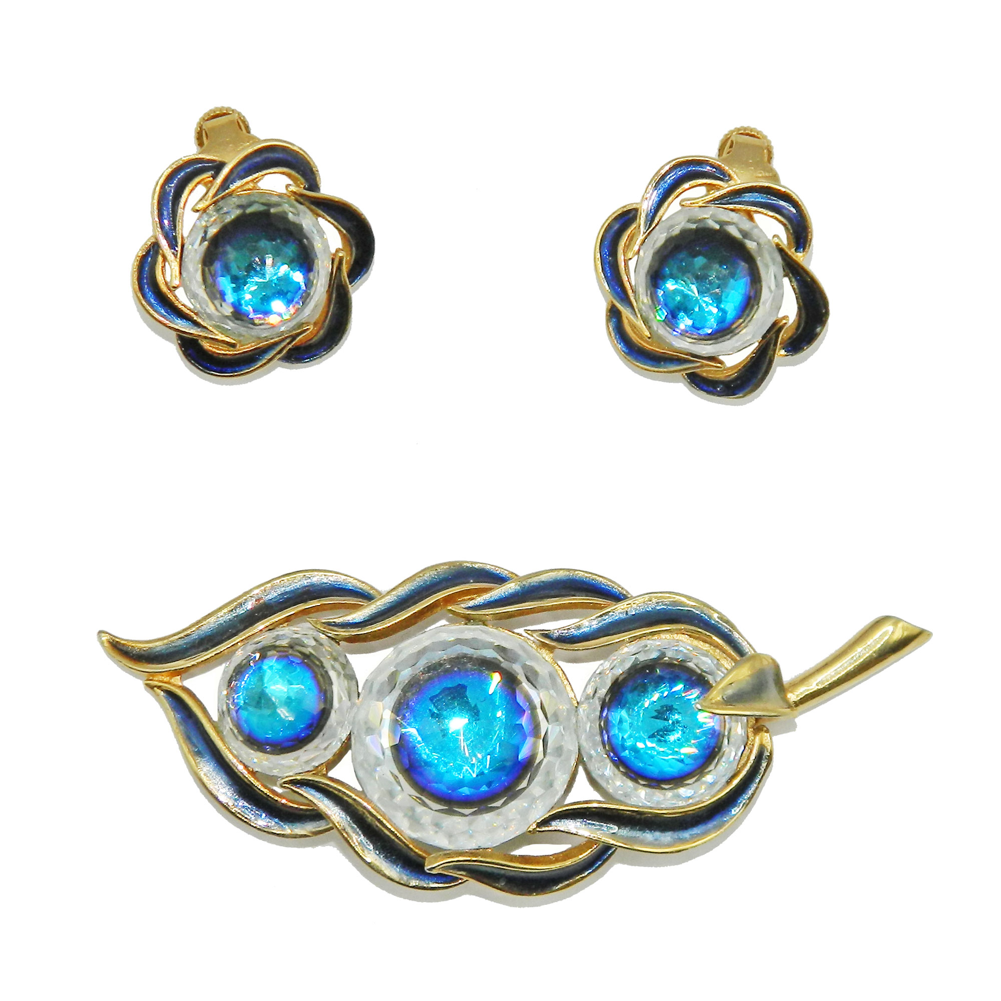 1950s Vendome brooch and earring set