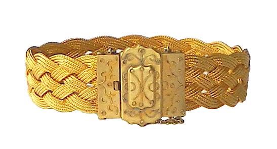 Woven gold filled bracelet