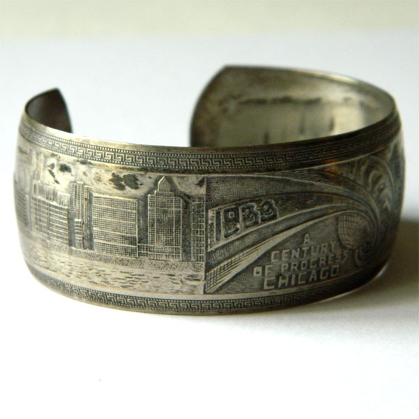 1933 Chicago Expo souvenir cuff bracelet