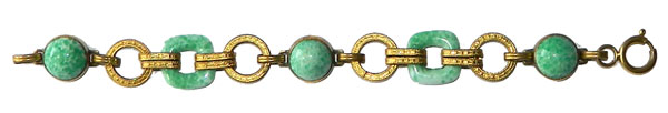 1920's faux jade bracelet