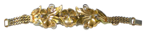 1940's enameled floral bracelet