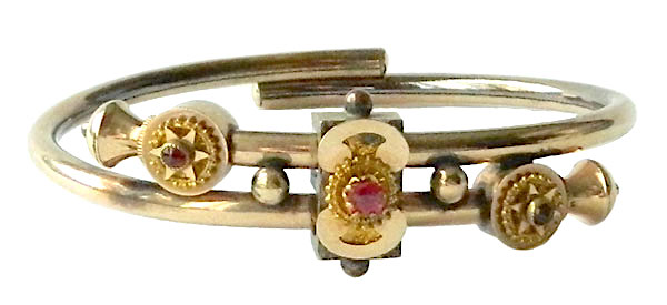 Antique gold filled bangle bracelet