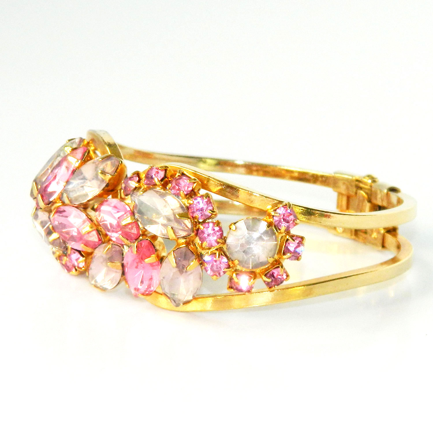 Pink rhinestone bracelet