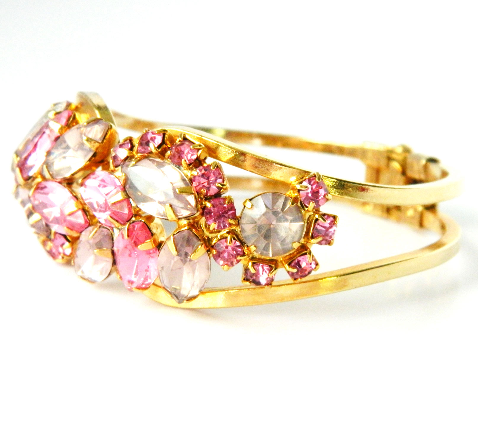 Pink rhinestone bracelet