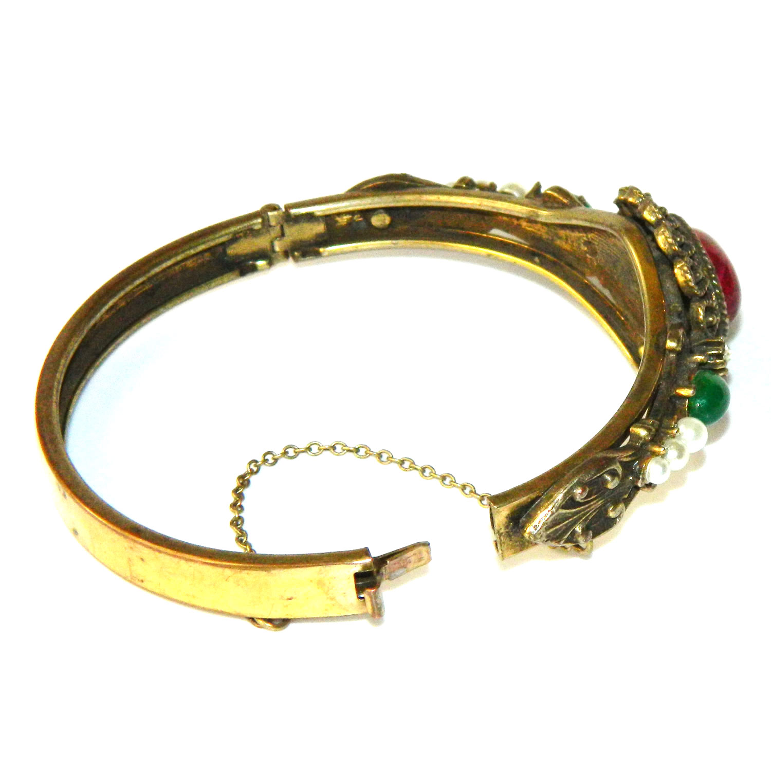 Cabochon bangle bracelet