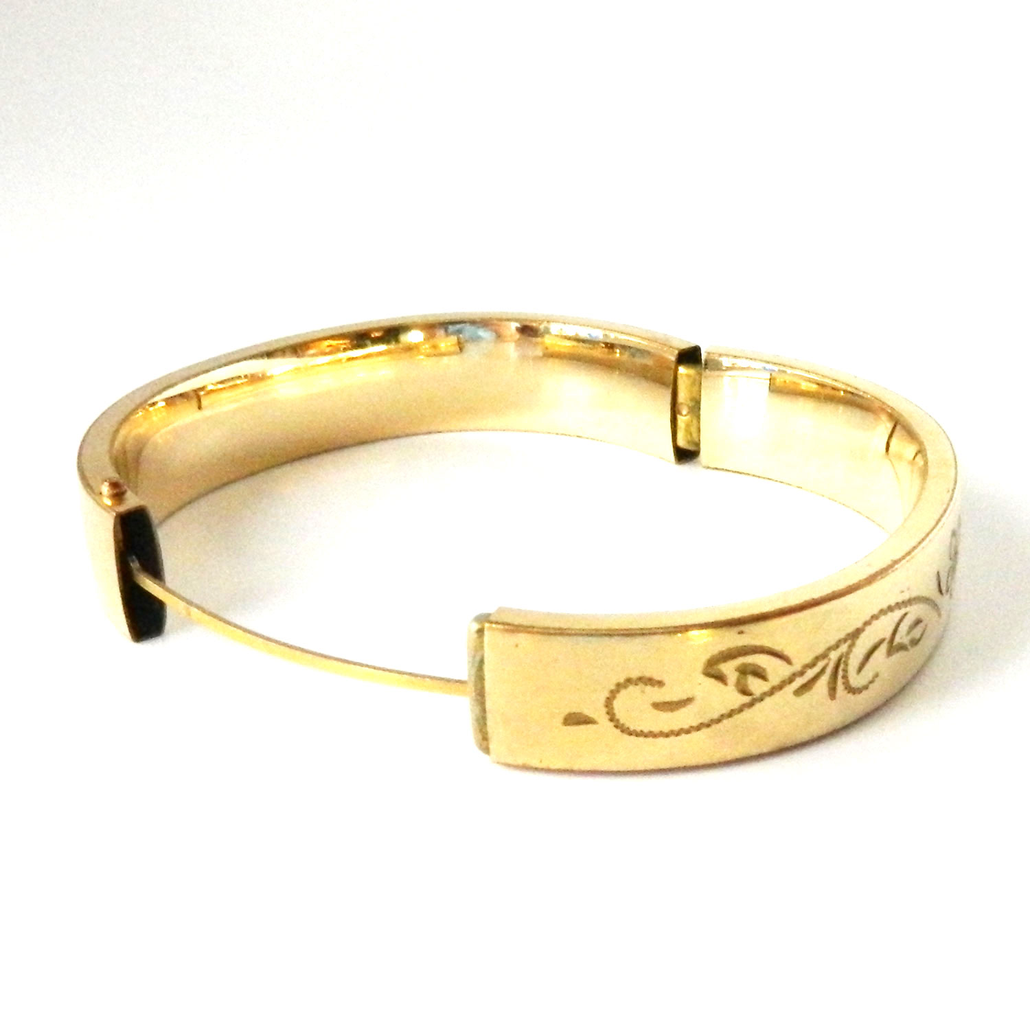 Edwardian gold filled bangle bracelet