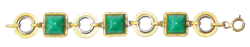 1920's faux jade bracelet