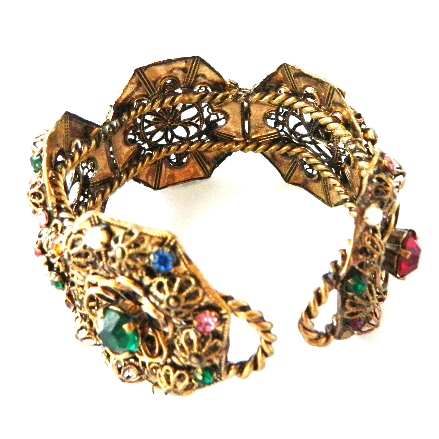 vintage rhinestone cuff bracelet