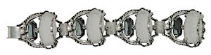 1950s frosted glass bracelet