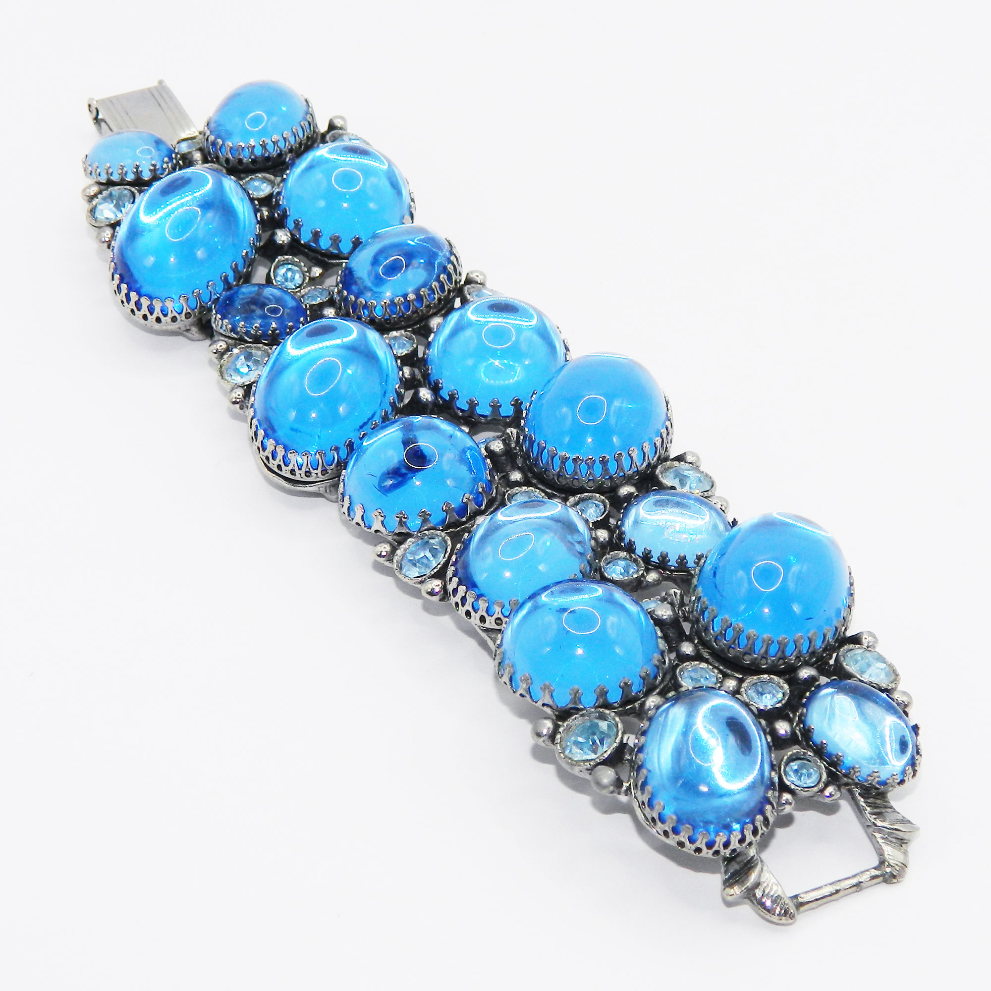 1950s Selro blue cabochon bracelet