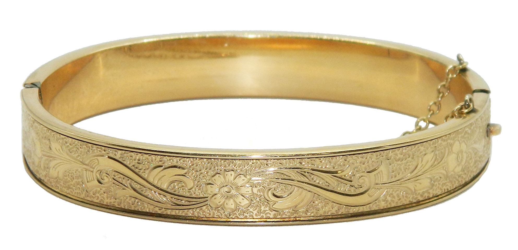 Antique gold filled bangle bracelet