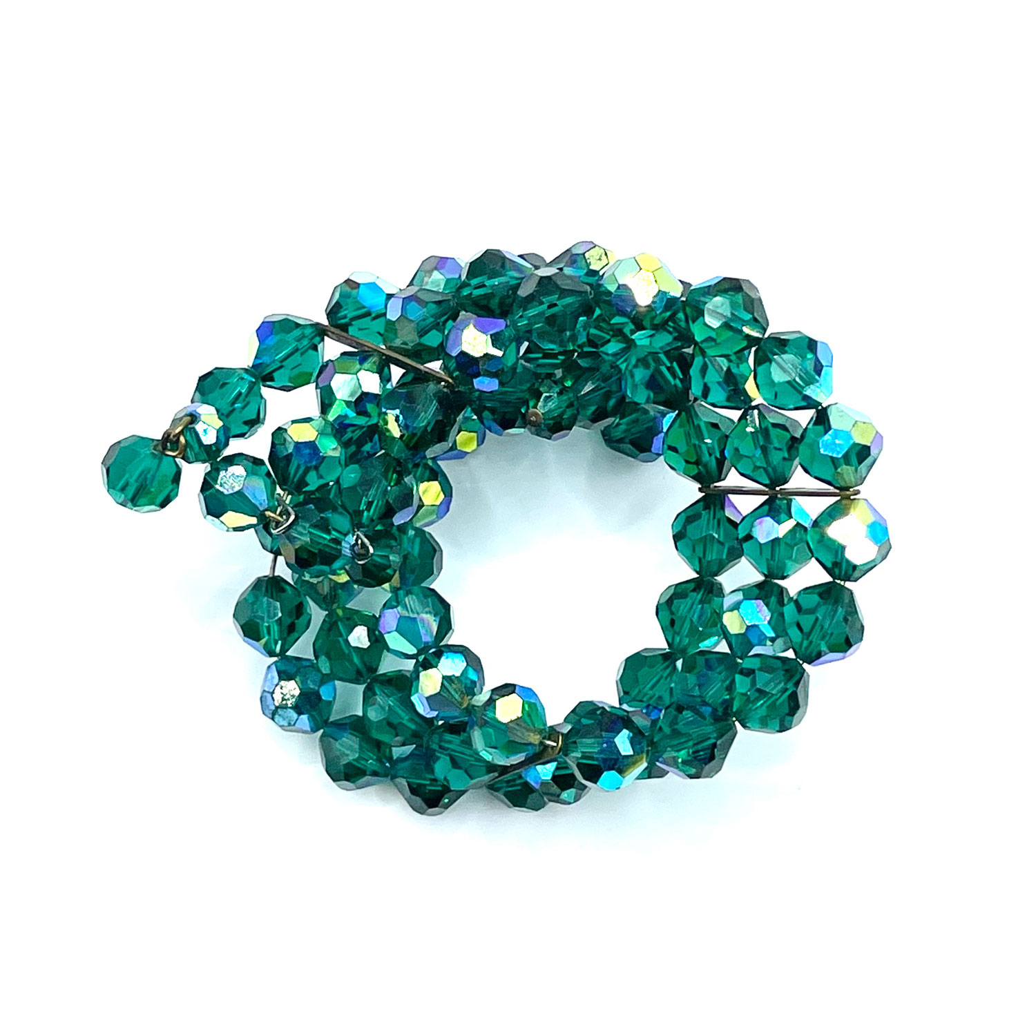 Green Aurora Borealis crystal bracelet