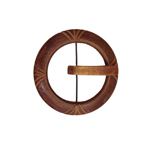 vintage 1930's wooden belt buckle