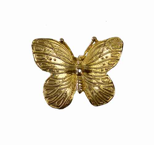 Vintage brass butterfly belt buckle\