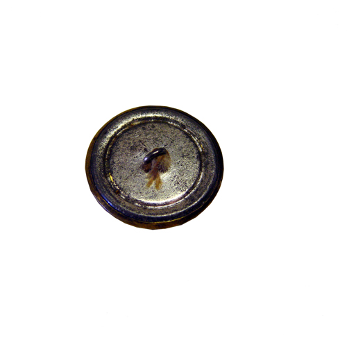 antique brass and cobalt blue glass button