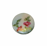 antique hand painted porcelain button