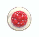 vintage lucite and celluloid button