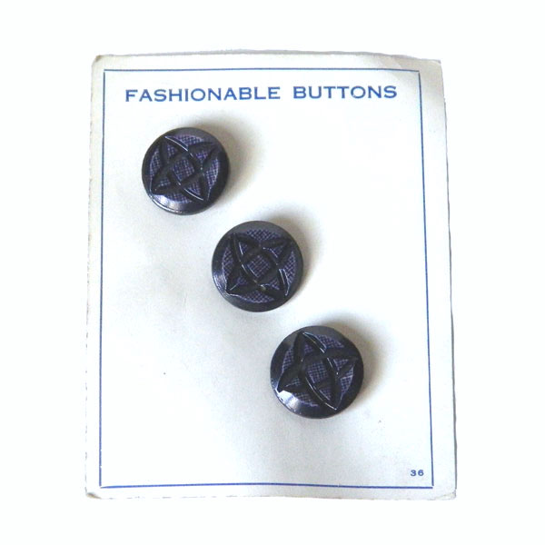 1930's square bakelite coat buttons