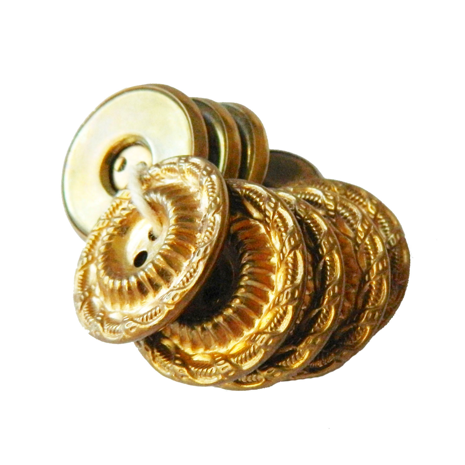 vintage brass sweater buttons