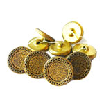 vintage brass buttons