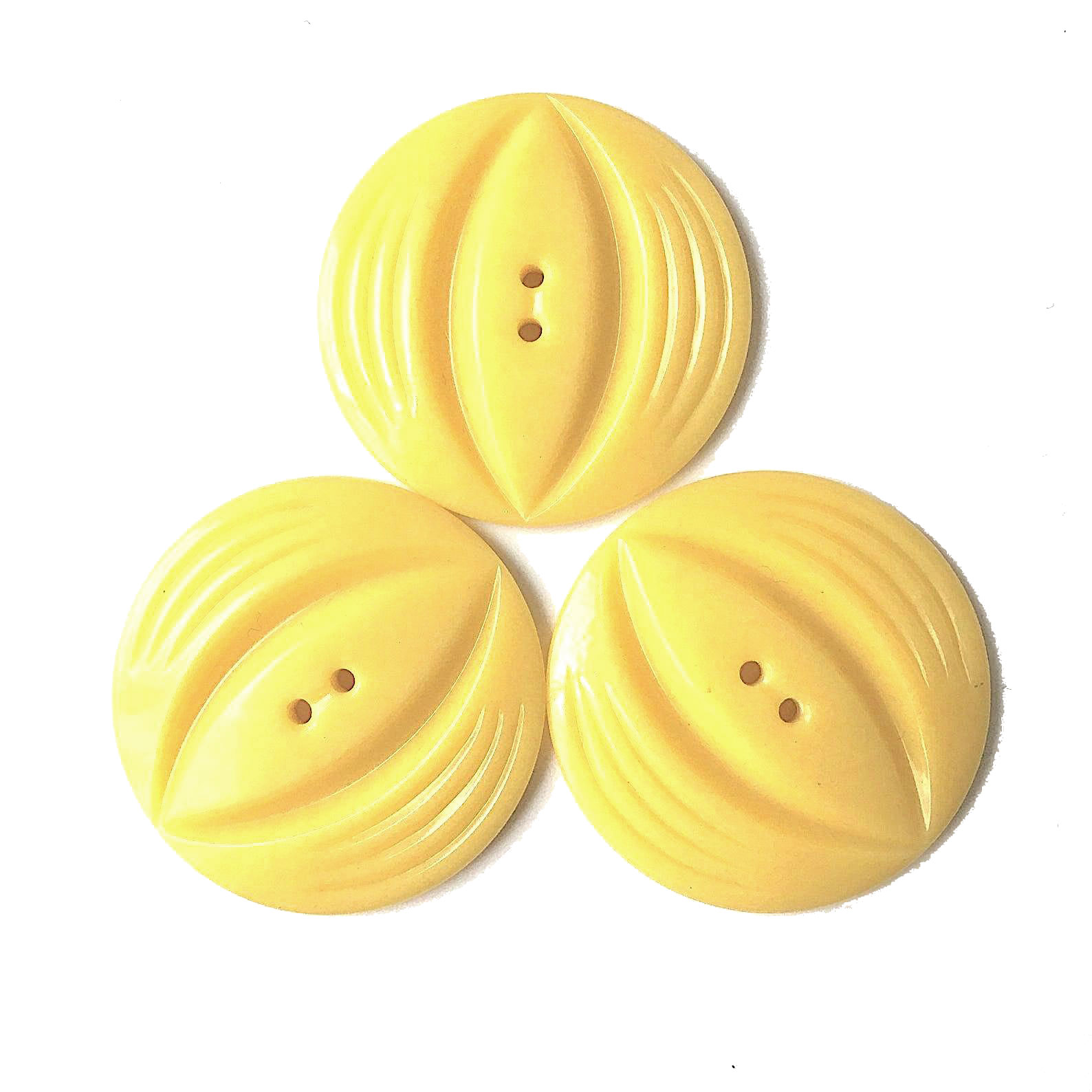 1930s yellow coat buttons