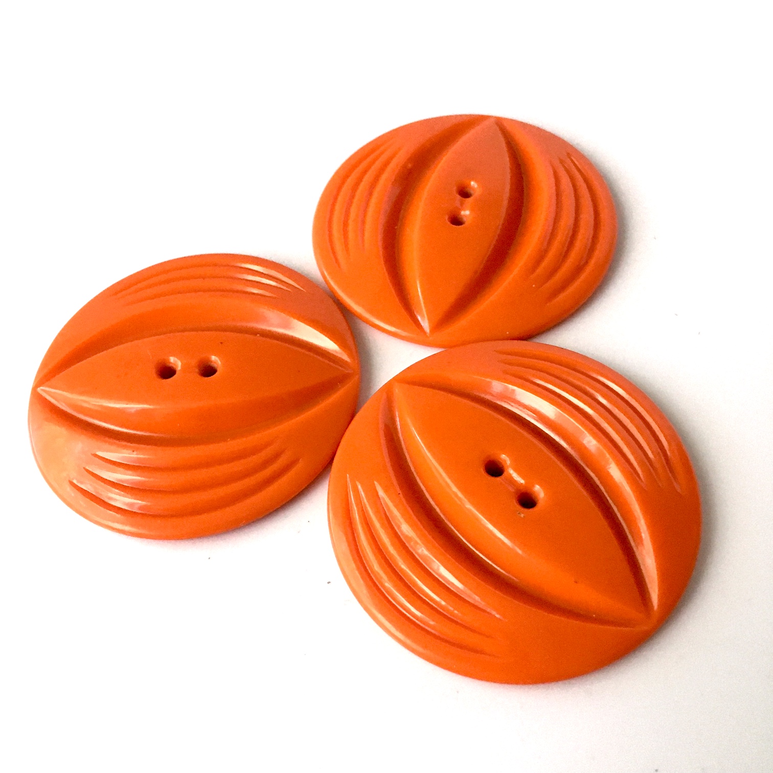 Orange coat buttons