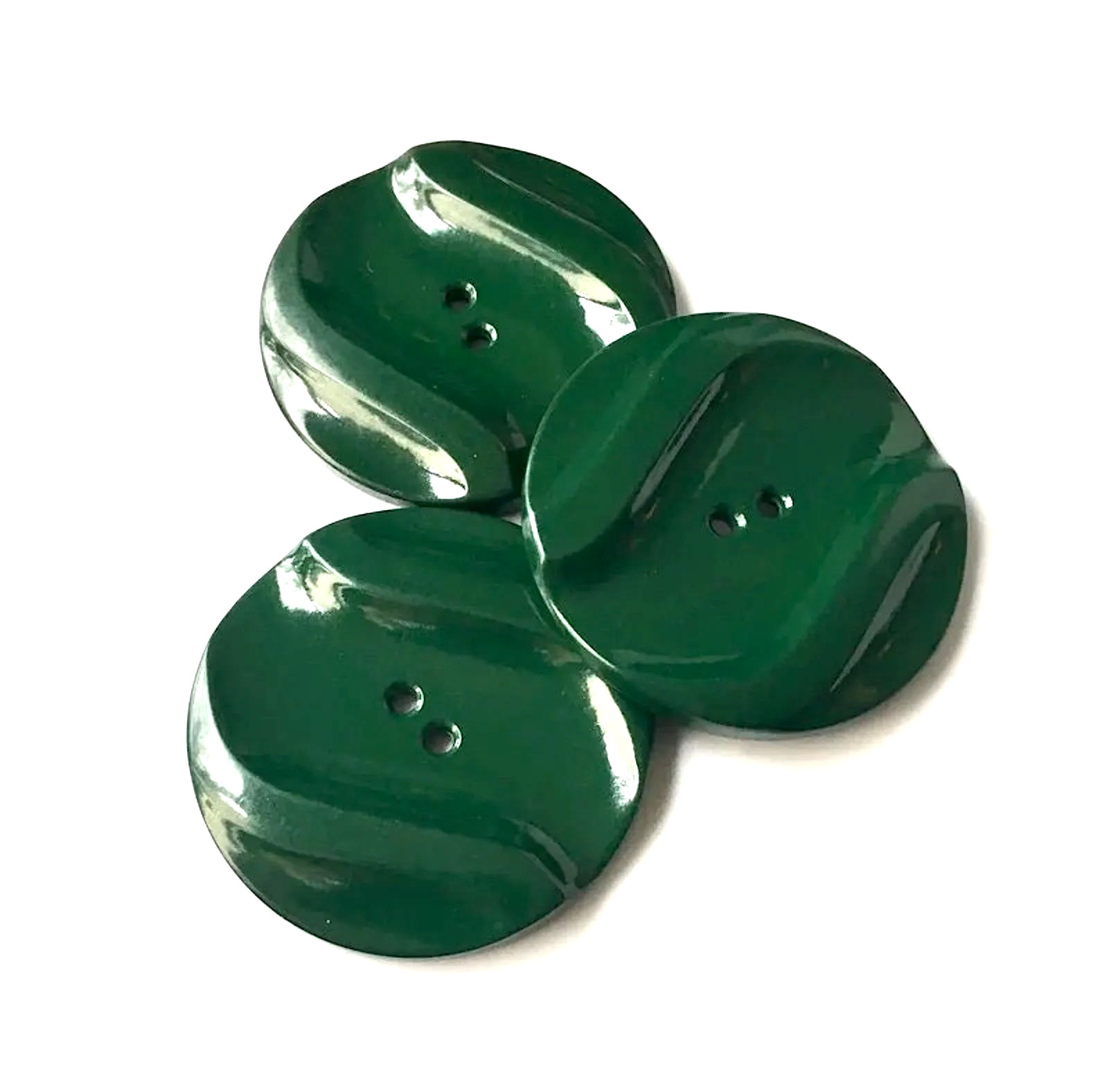 1930s green bakelite coat buttons