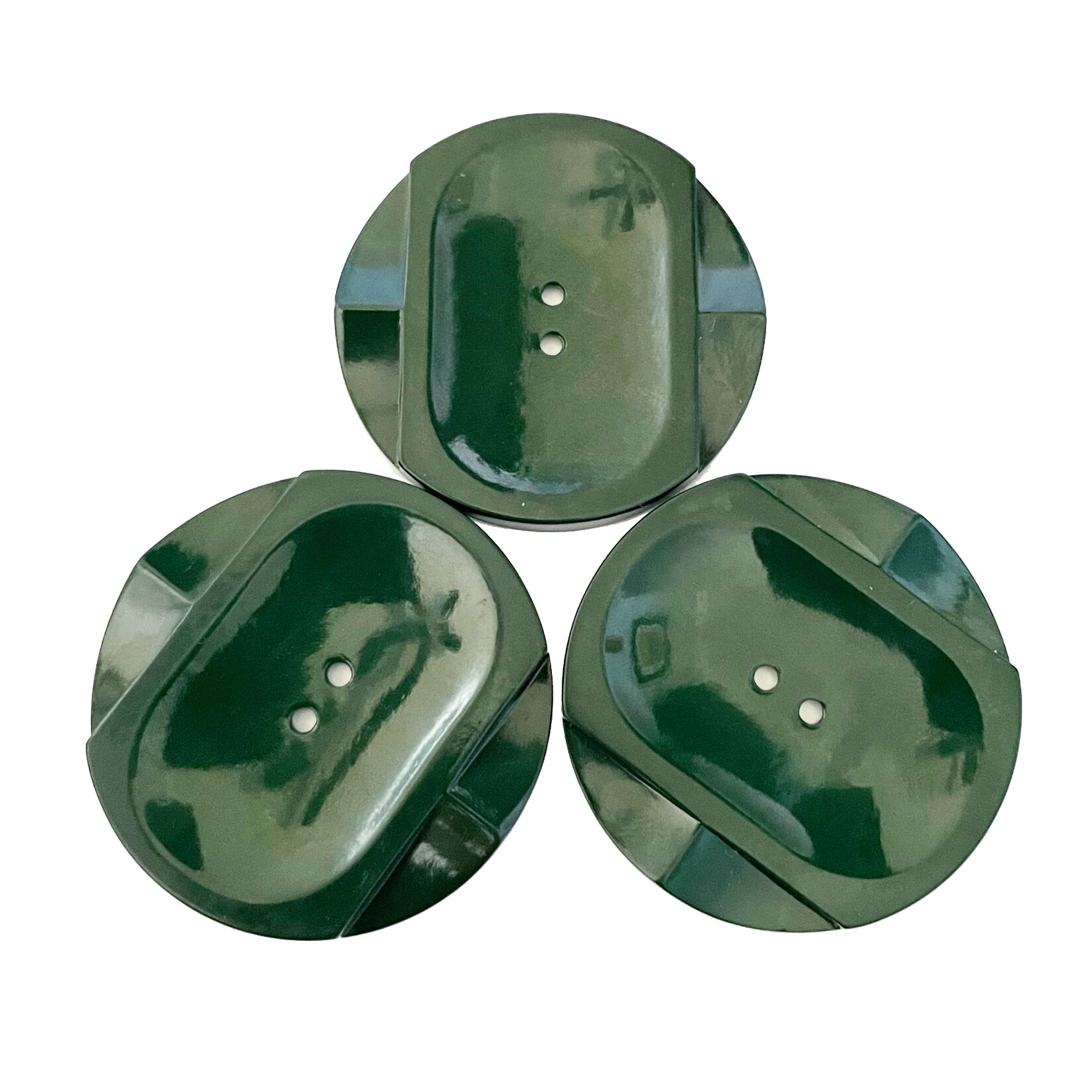 1930s green bakelite coat buttons