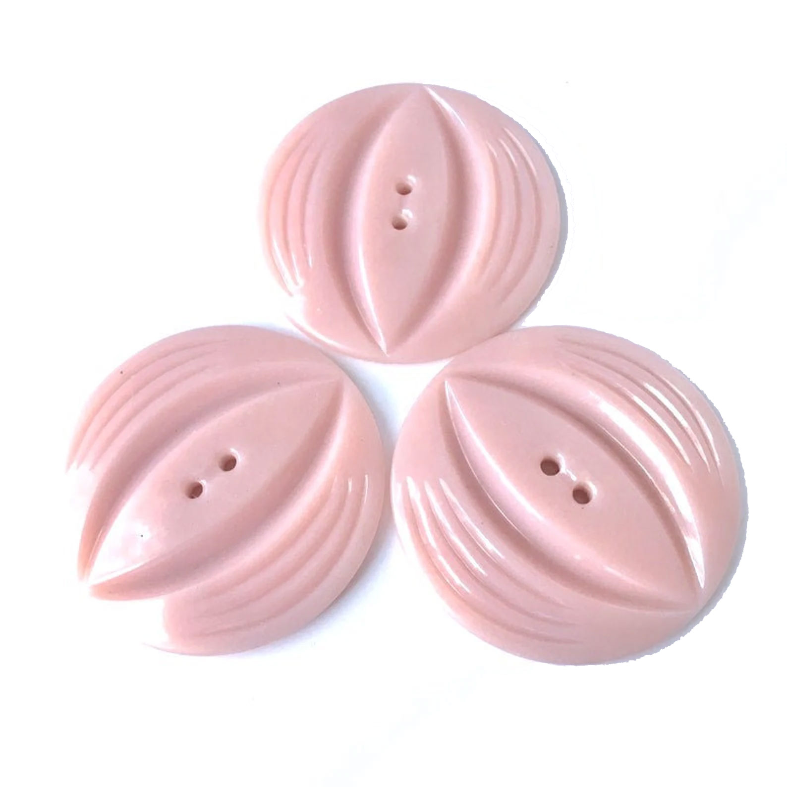 1930s pink coat buttons