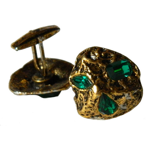 Gold nugget cuff links