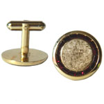 Red and gold cufflinks