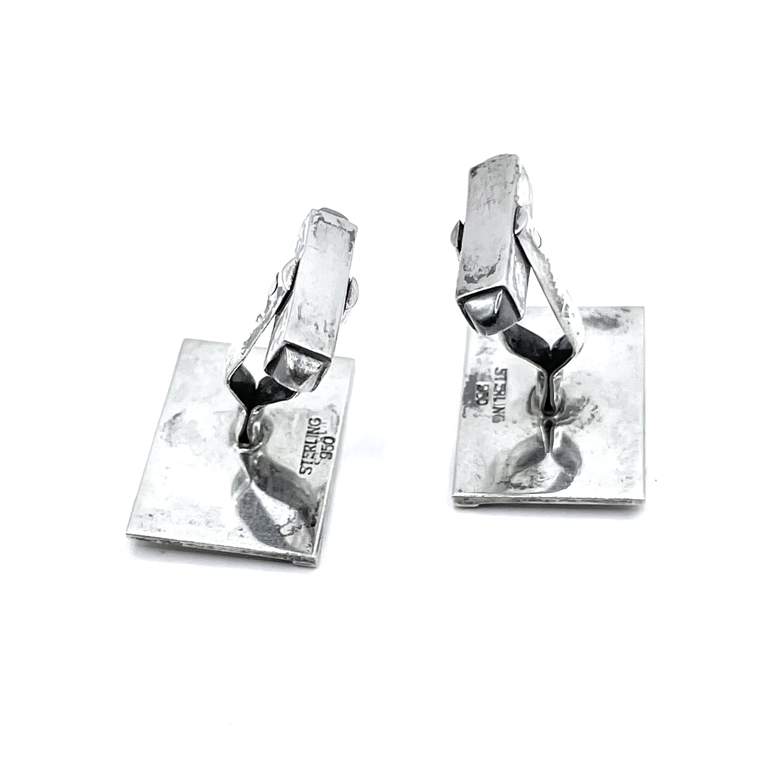 1950's Japanese silver cuff links