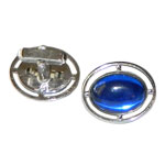 blue and silver cufflinks