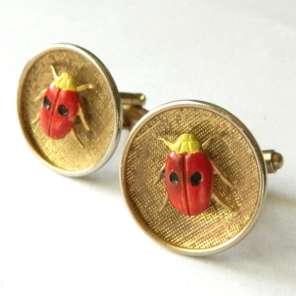 Ladybug cuff links