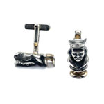 Vintage chess king cuff links