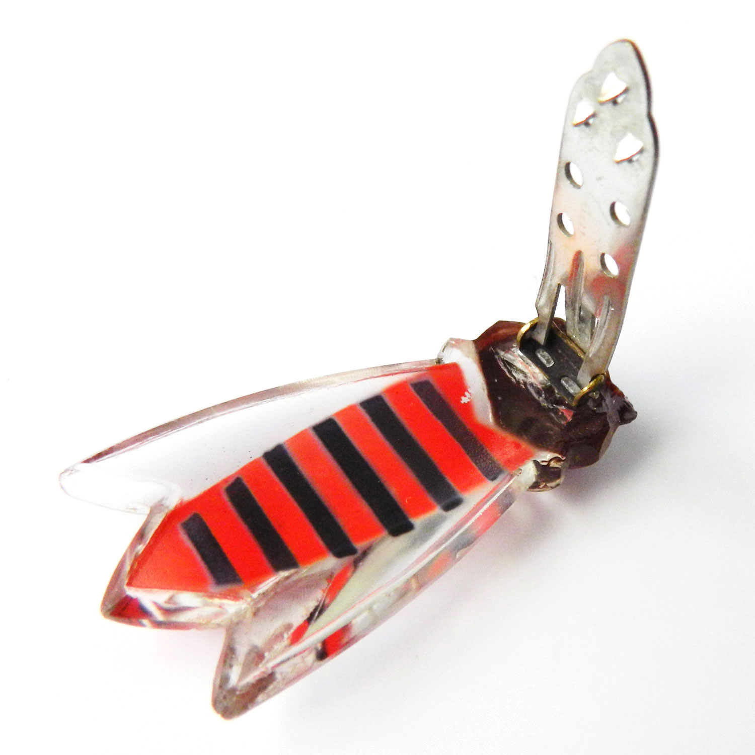 Glass cicada dress clip