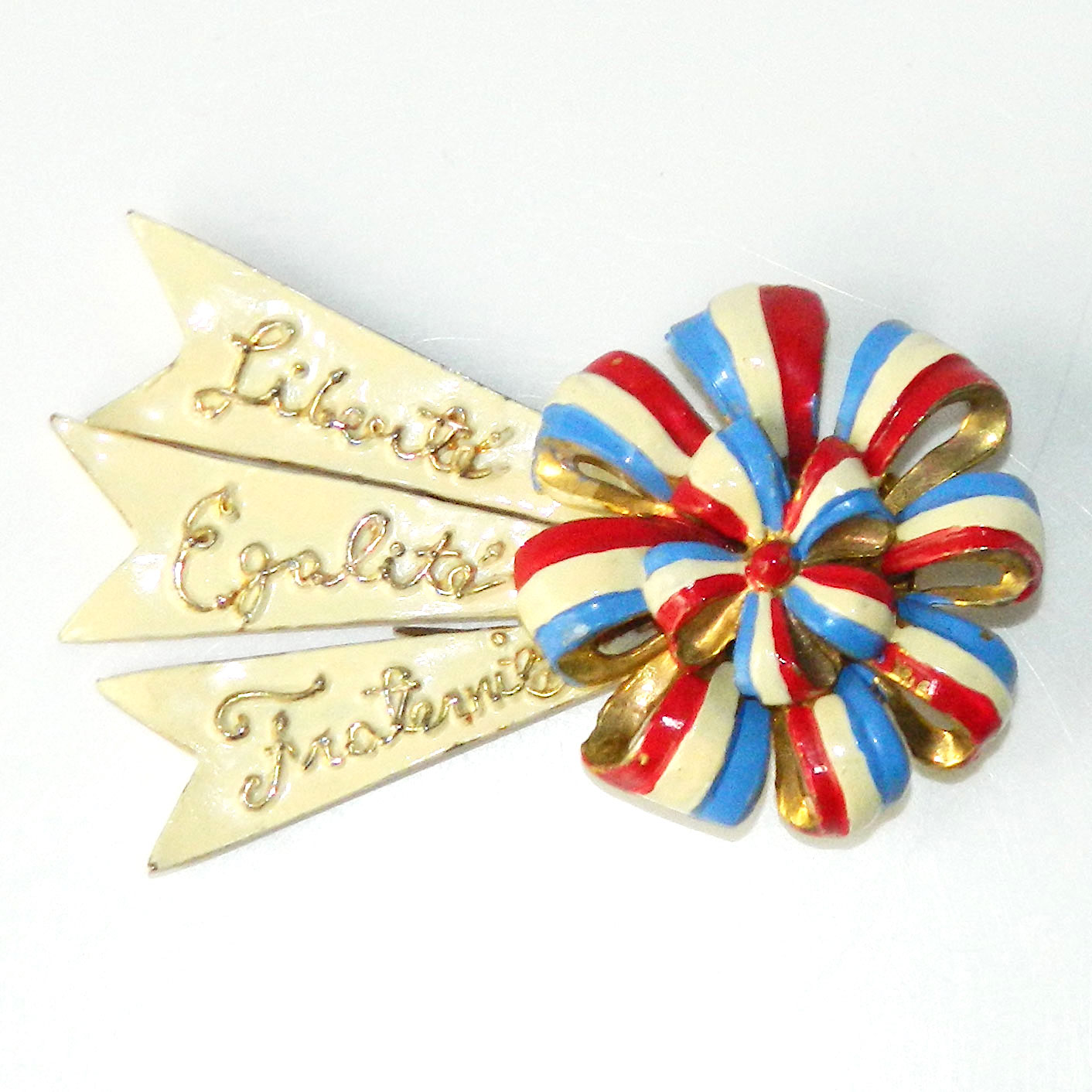 French 1940s Silson Enameled Dress Clip
