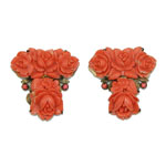 pair of coral dress clips