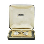 Vintage mother of pearl cufflink and shirt stud set