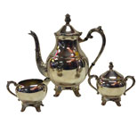 vintage silver coffee set