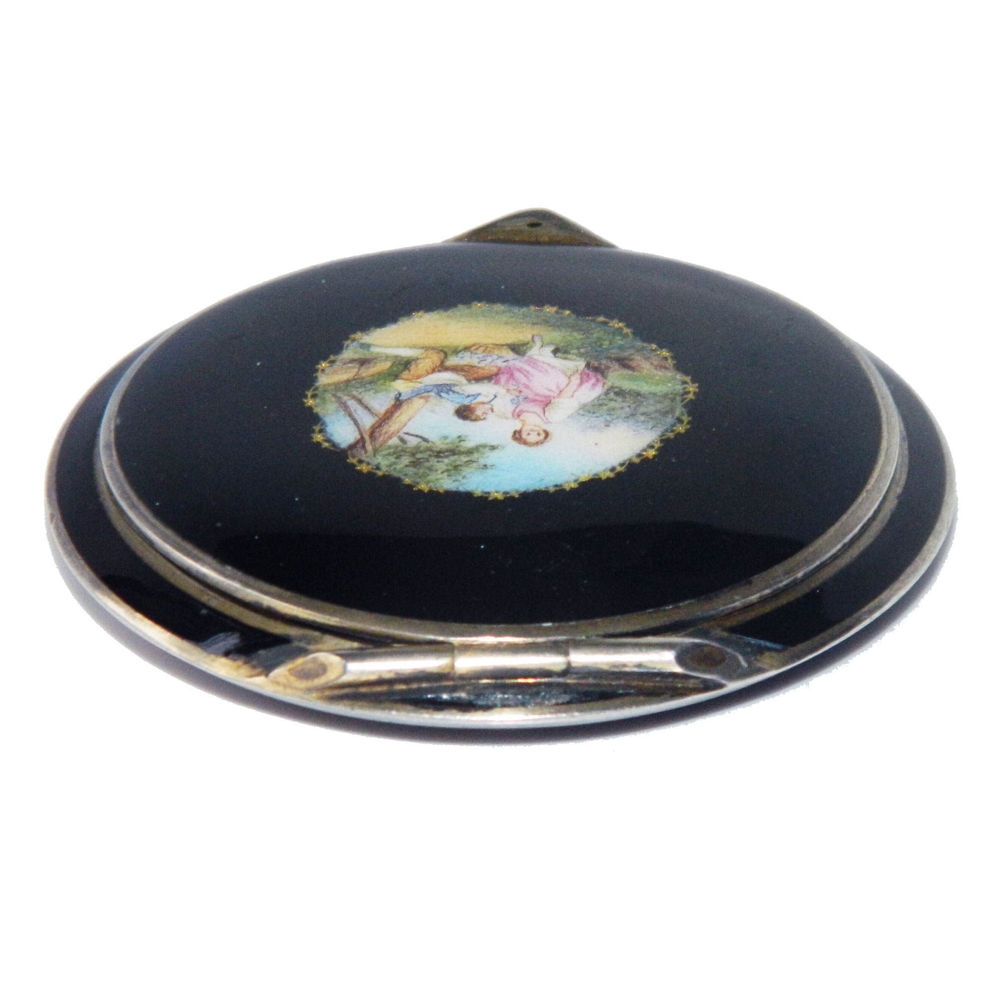 1920s enameled compact