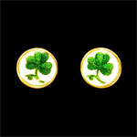vintage Irish clover cuff links