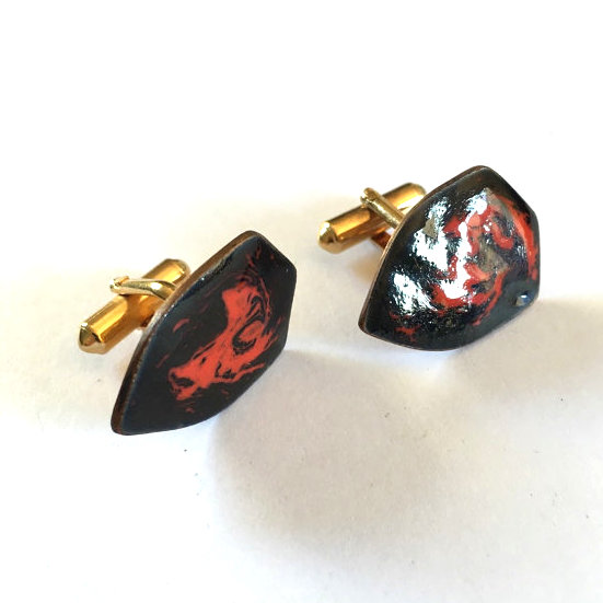 red and black cufflinks