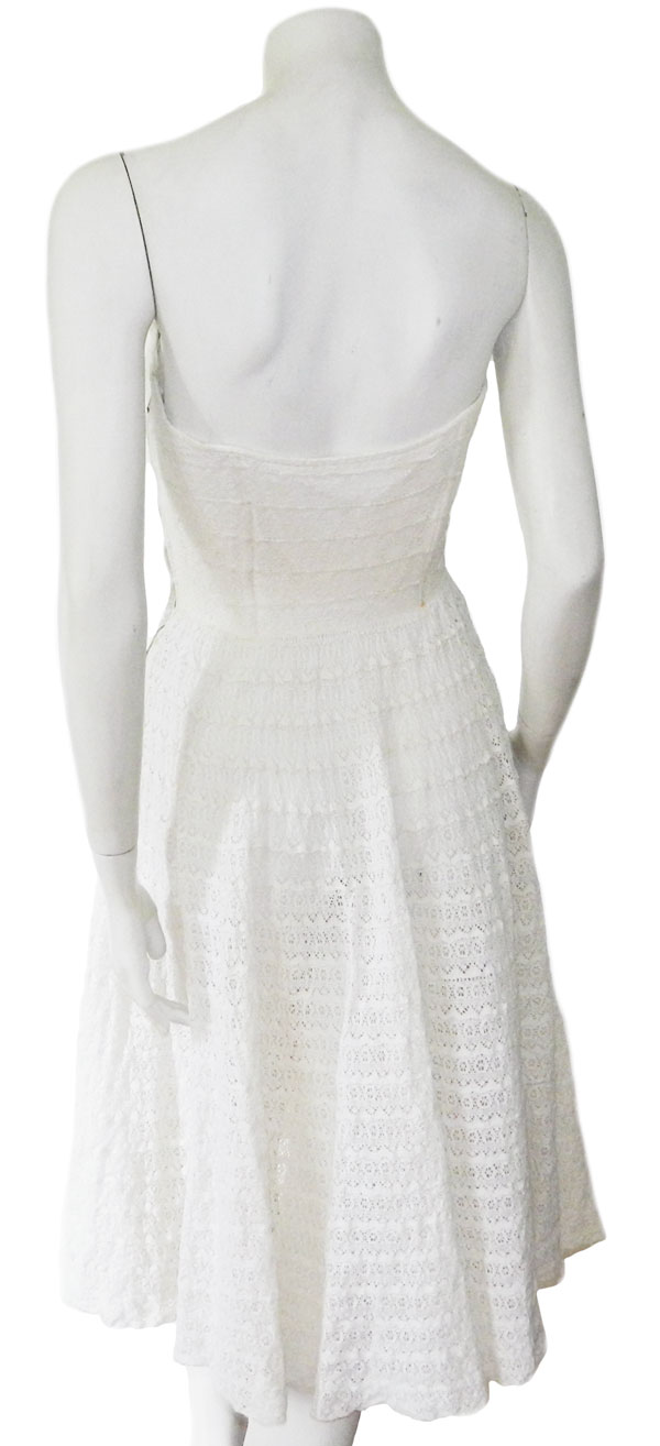 1950's white lace party dress