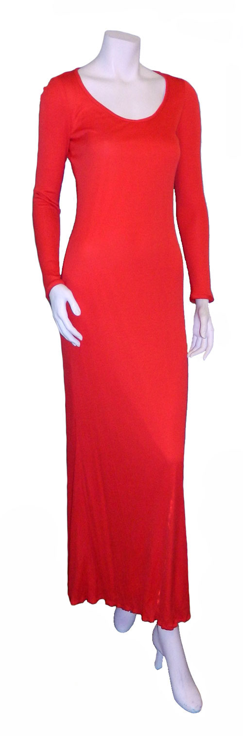 Jill Richards red dress
