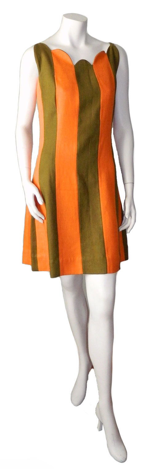 1960's striped mod dress