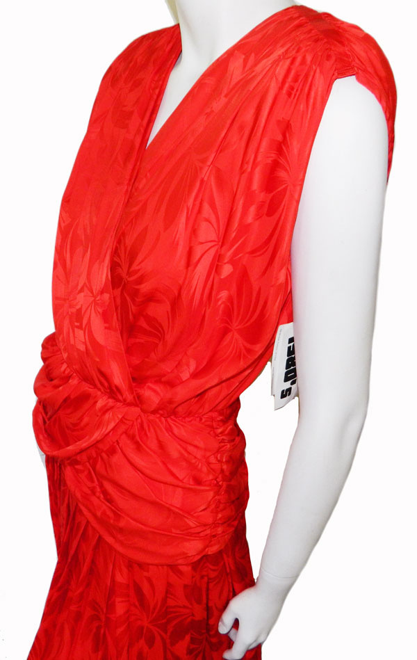 1980s red dress
