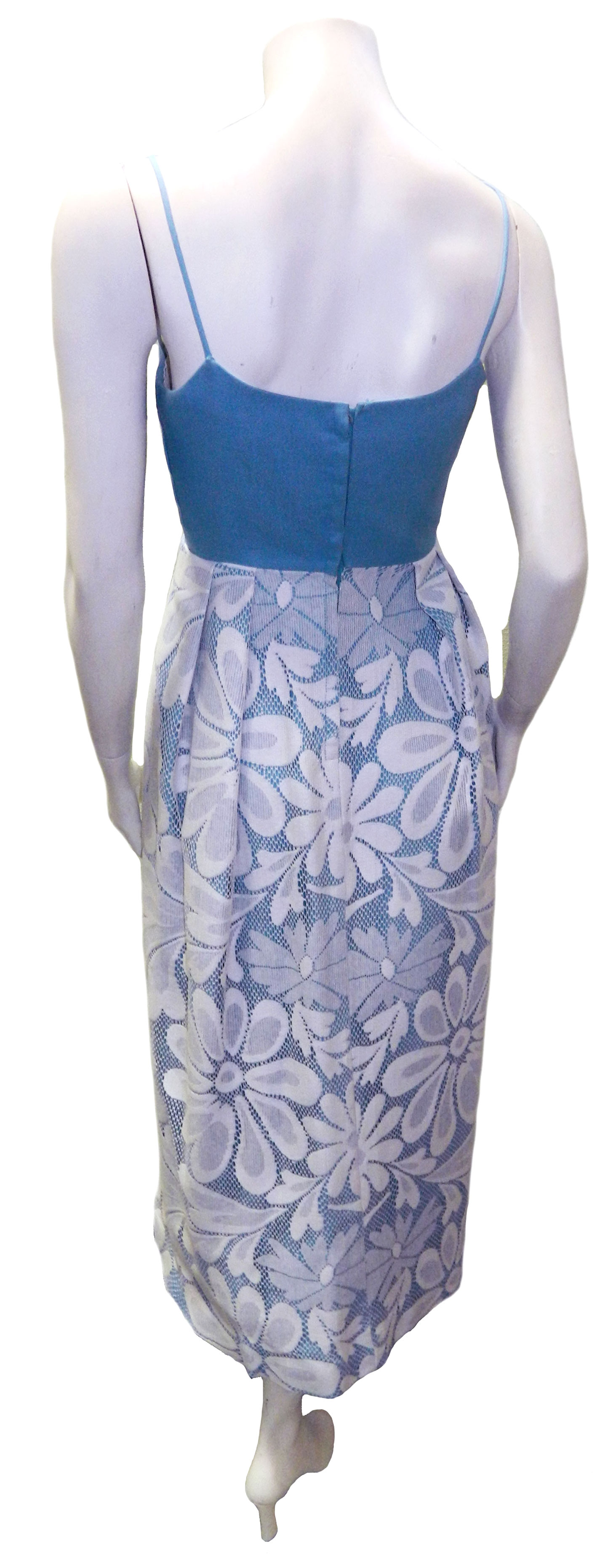 1960's long blue dress